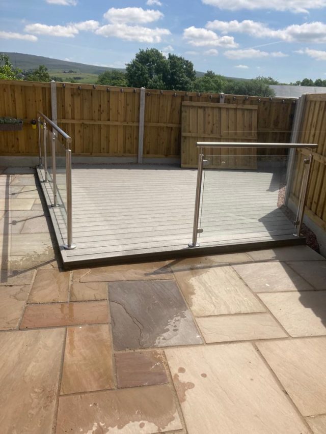 Glass Balustrade for Decking Rochdale J & J Groundworks