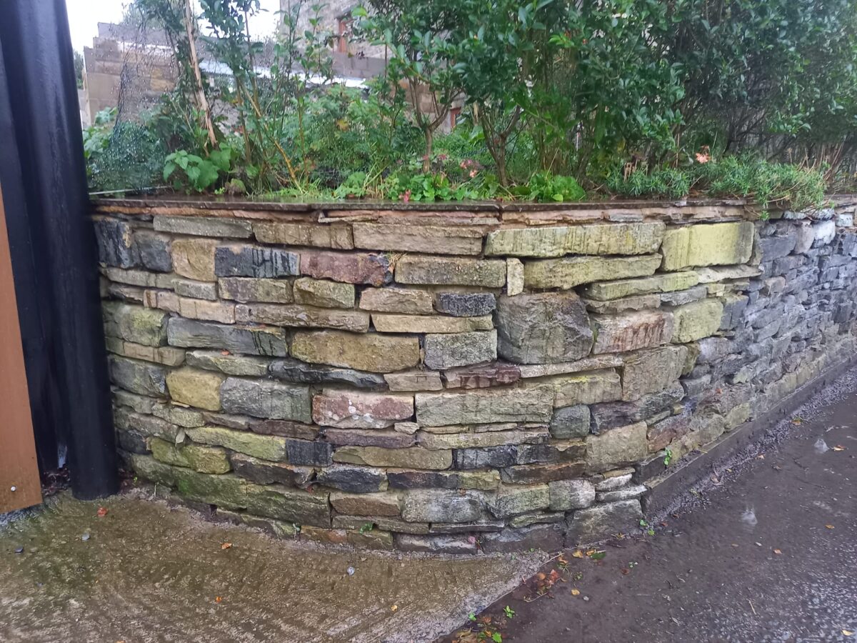 Dry stone walling project completed in Oldham